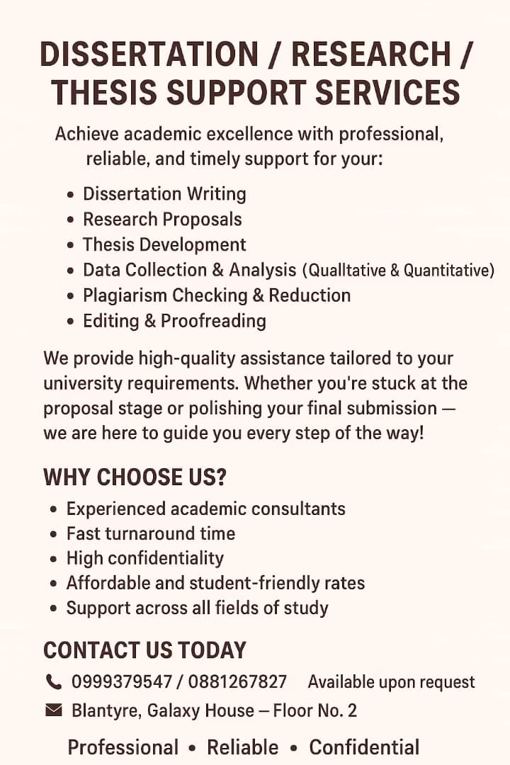 Dissertation / Research / Thesis Support Services